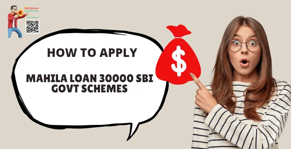 Mahila Loan 30000 SBI Govt Schemes