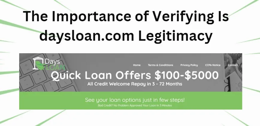 The Importance of Verifying Is daysloan.com Legitimacy