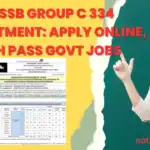 DSSSB Group C 334 Recruitment