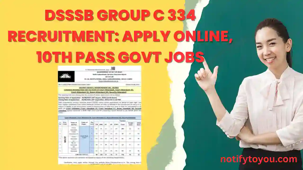 DSSSB Group C 334 Recruitment