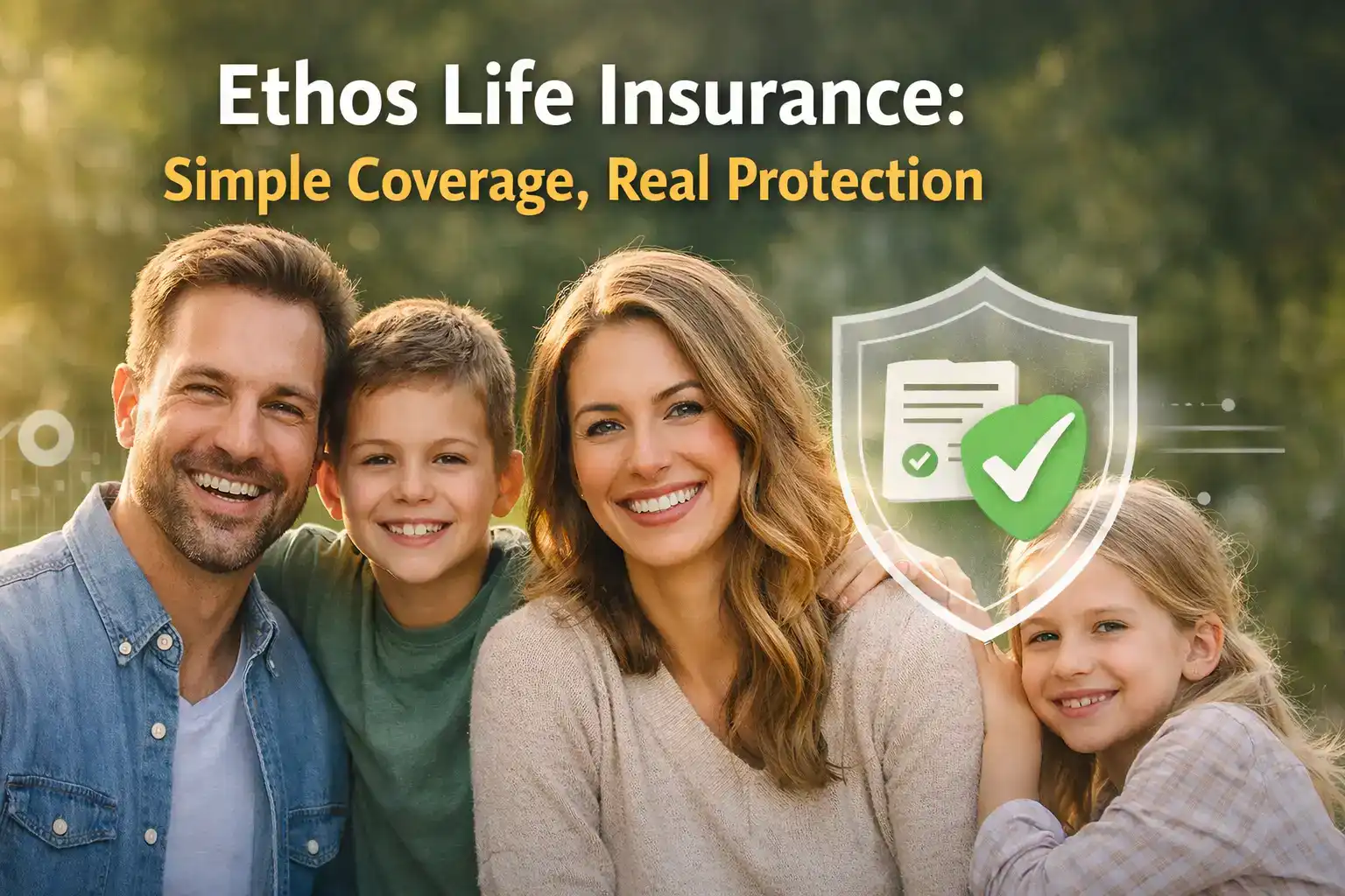 Ethos life insurance review showing online term life insurance with no medical exam